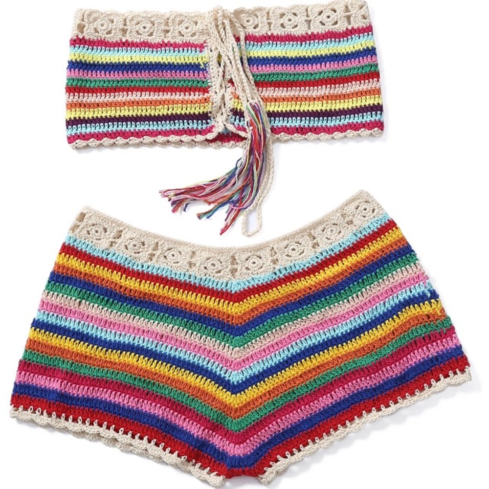 Crotchet Multi-Color Swimsuit